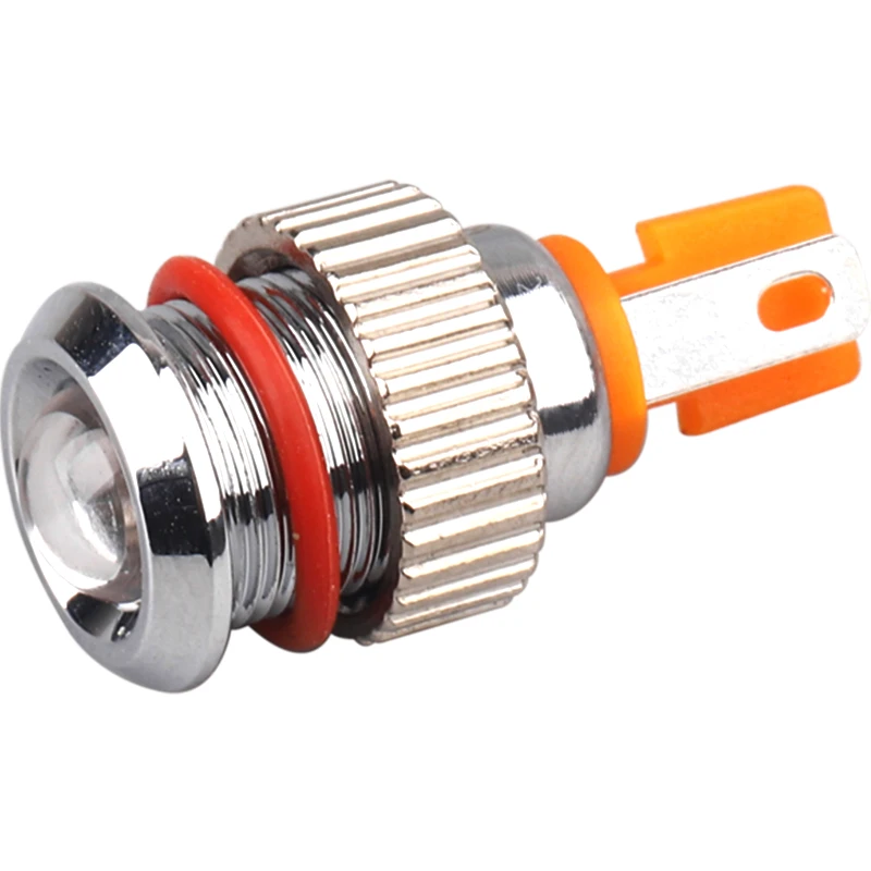 LANBOO 8mm Short Waterproof IP68  Metal Indicator Light 5-24V 220V High Brightness Wired Terminal Pilot Lamp Red Green LED
