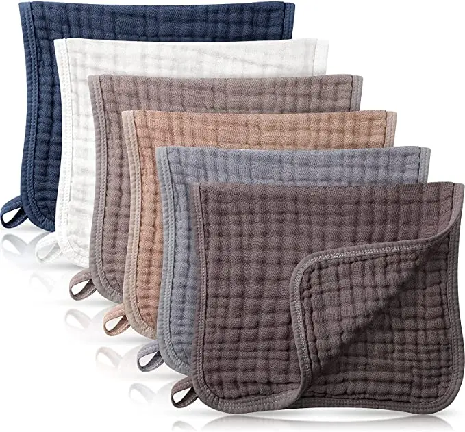 Муслиновые ткани на заказ многоцветные муслиновые детские тканевые подгузники 6 абсорбирующих слоев полотенца для лица