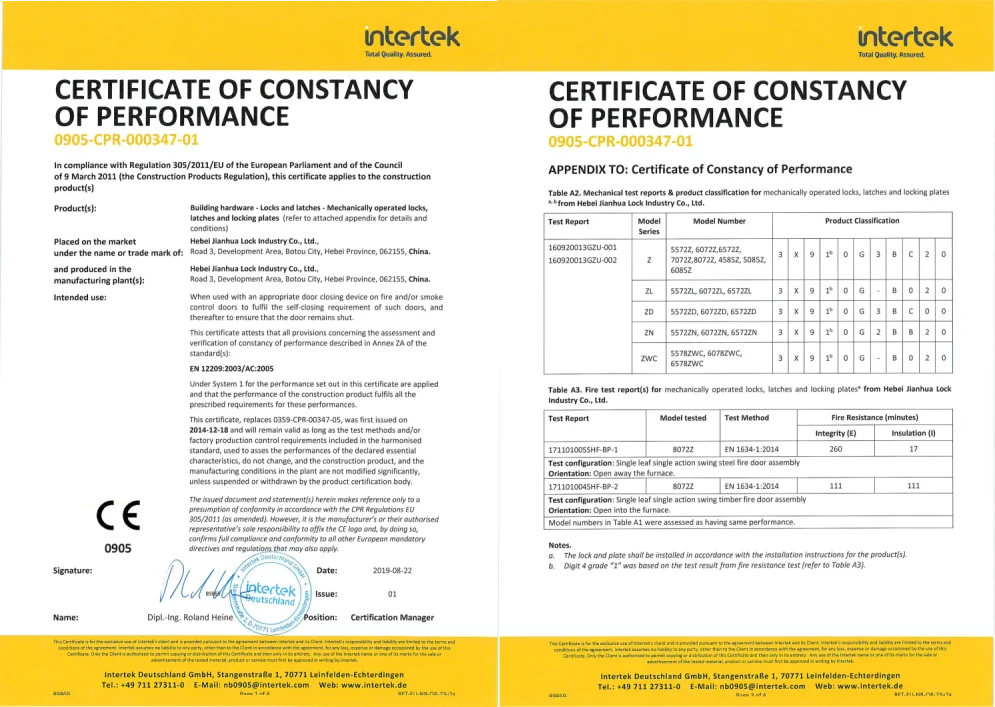 Archie design sash lock 7072Z lock body with CE certificate BSEN12209 DIN18251 EN1634 1 2 3 4hour anti fire lock for life safety