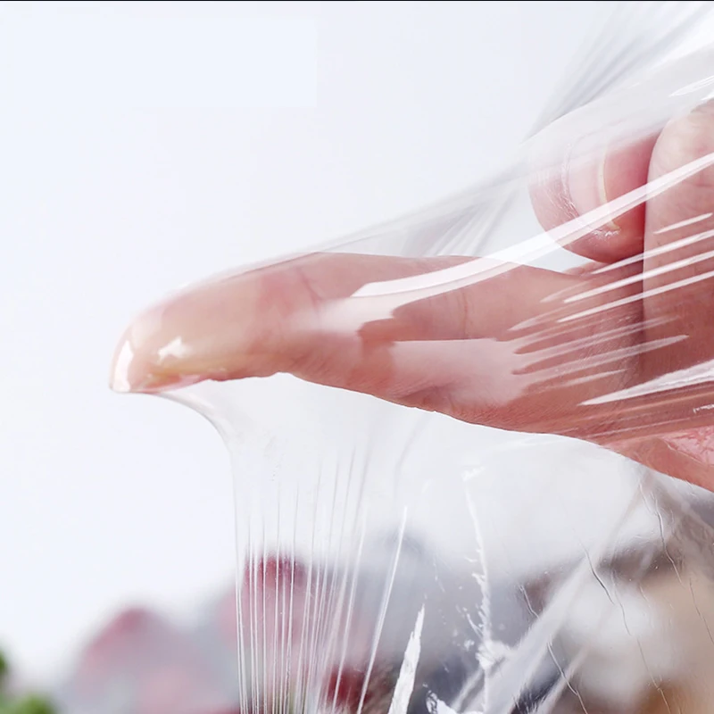 Medical Grade Raw Material Food Wrapping Heavy Duty Big Roll 600m 12x300 Mushroom Packing PVC Cling Film Foodwap For Supermarket