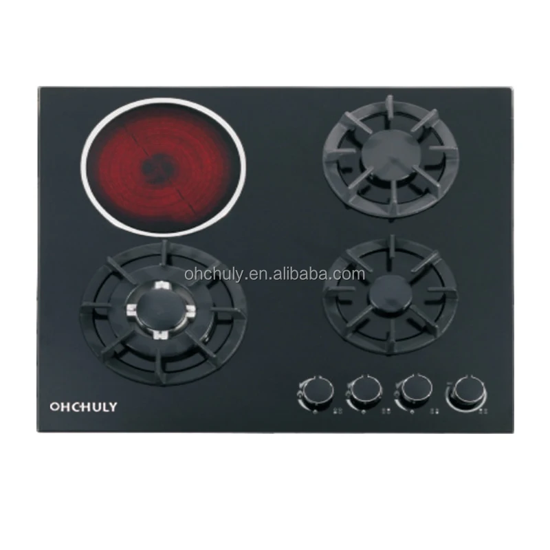 New Products Kitchen Appliance High Quality Ceramic Glass Hob Built In 4 Burners Gas Hob
