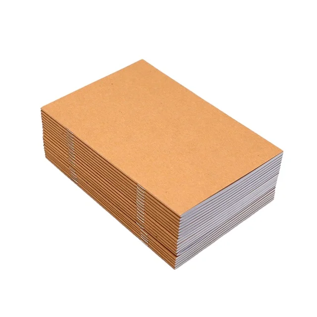 Eco Friendly Low MOQ Exercise Composition Diary Stock Kraft Paper Notebook School Stationery