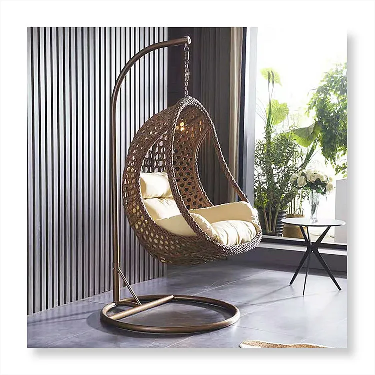 Hot Selling Custom modern outdoor furniture metal egg hanging swing chair