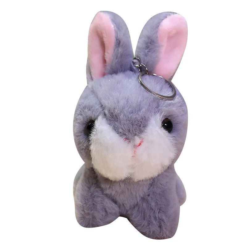 Cute little rabbit stuffed toy white rabbit doll pendant bag car key chain