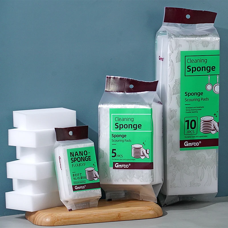 High quality Melamine Foam nano Sponge eraser sweeping floor scrub Household cleaning White Magic Sponge Factory wholesale