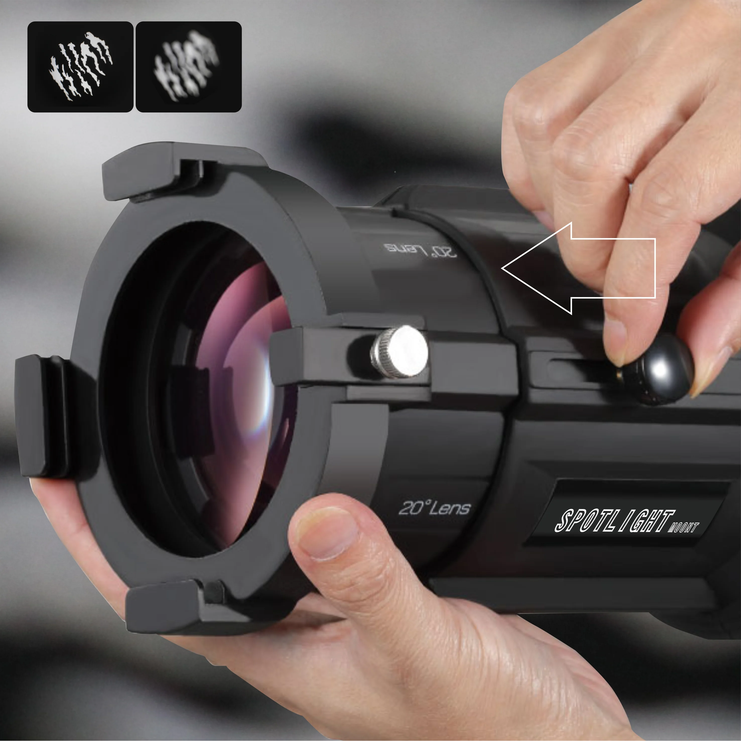 Optical Snoot Spotlight Concentrator Photographic Snoot 12pcs Graphics Cards 5pcs Color Filters Photography Light Accessories