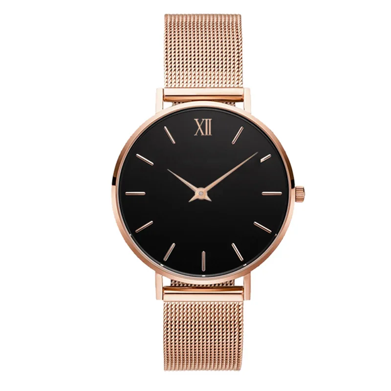 High Quality Simple Watch Clock For Women Girl Minimalism Wristwatch with Mesh Steel Strap Minimalist Thin Ladies Watches
