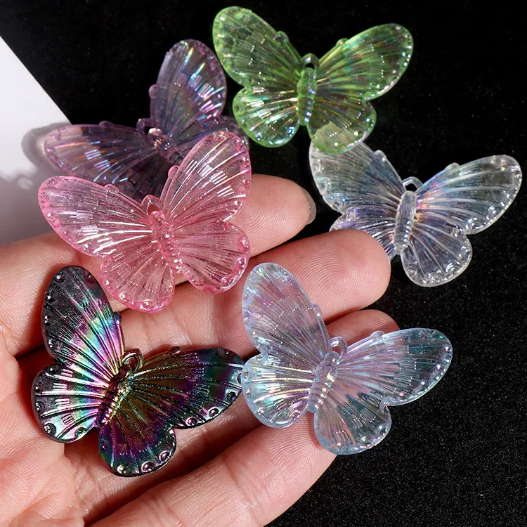 AB plating butterfly Stand Resin Molds Silicone Jewelry Resin Flatback Cabochon Accessories Accessories DIY