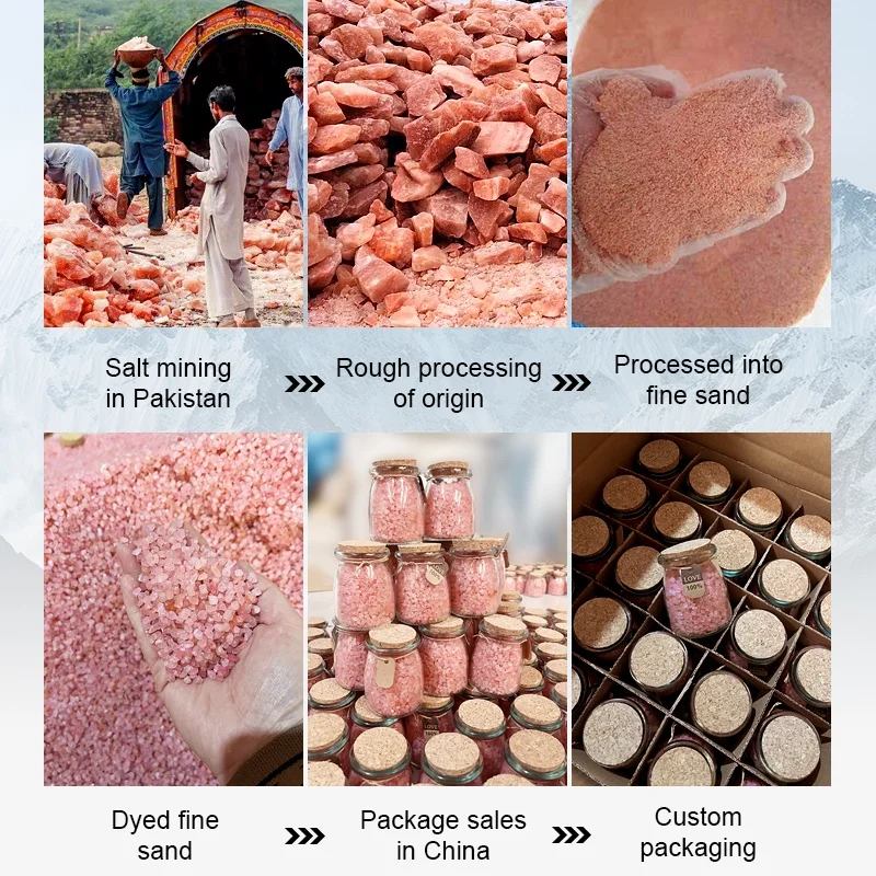 Wholesale Private Label Vegan Natur Handmade organic Himalayan Pink salt Bath Crystal Relaxing Bath Salts Women