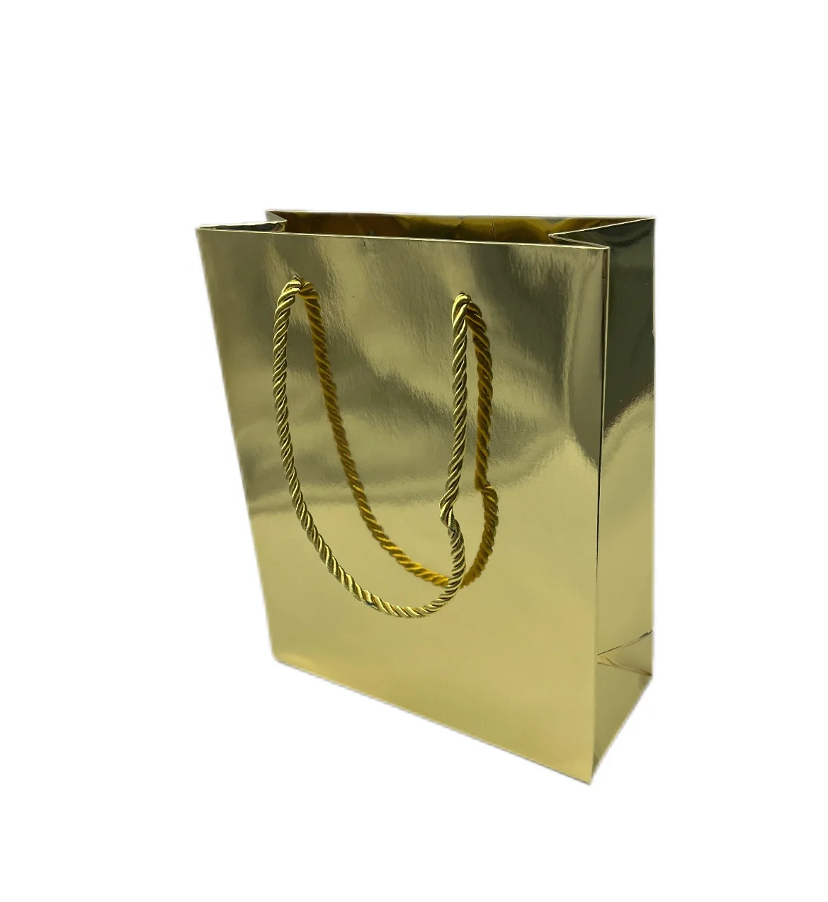 Custom Paper Bag Gift Packaging Hot Selling Gold Foil Paper Gift Bags With Handle