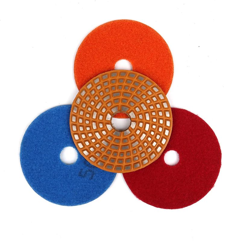 4inch 100mm Flexible Grinding disc Resin Bond Dry Diamond Polishing Pad for granite marble stone quartz