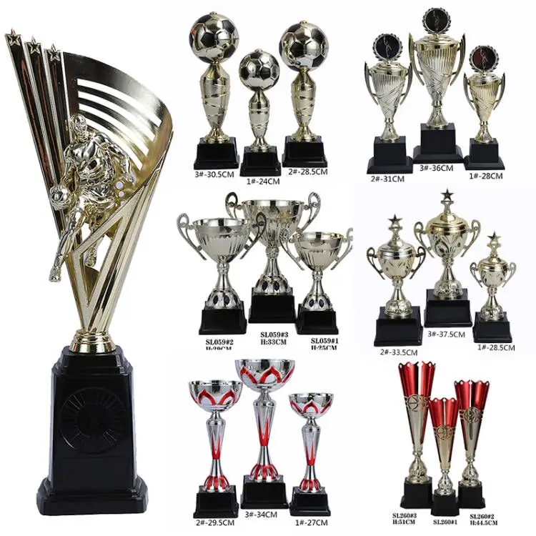 Manufacturer Customized Resin World Globe Football Trophies Cup  Basketball Football Badminton Match Creative Cup