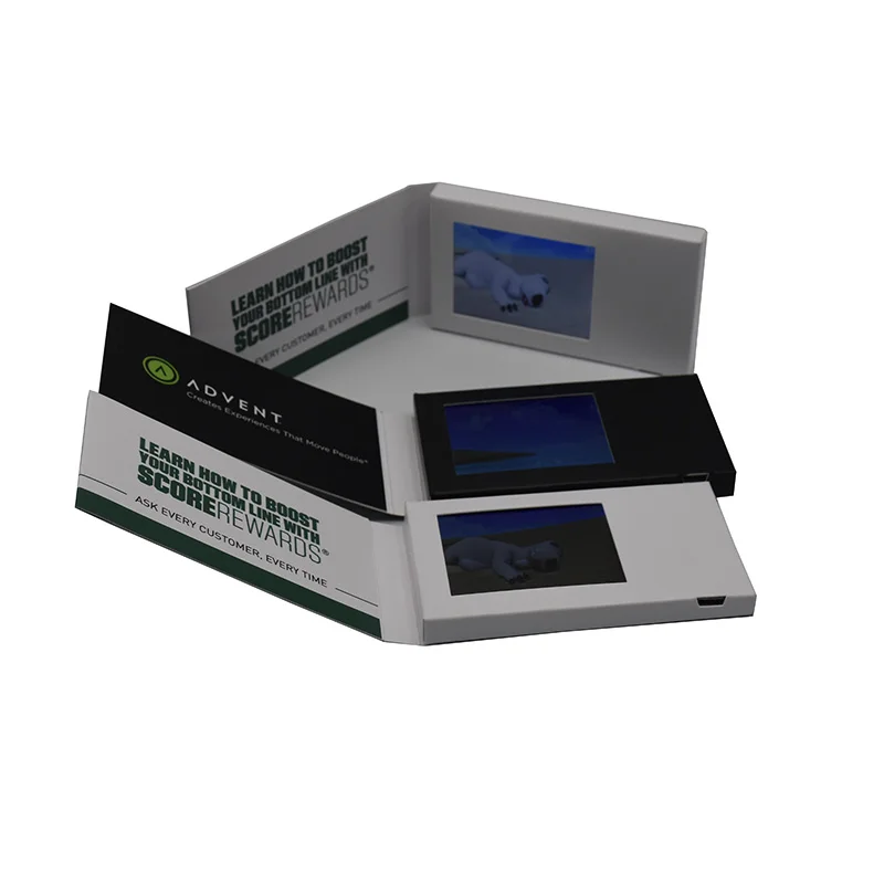 china factory Custom Promo Digital Recordable 2.4,4.3,5,7 inch Tft Lcd Screen Video Player Business Card Booklet