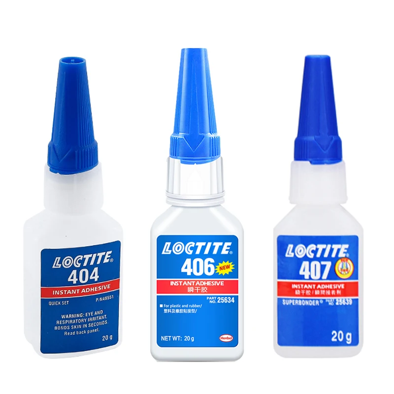 20g Loctiter 404 406 407 Super Glue Instant Adhesive Universal Type Sticky Plastic Rubber Quick-drying Glue