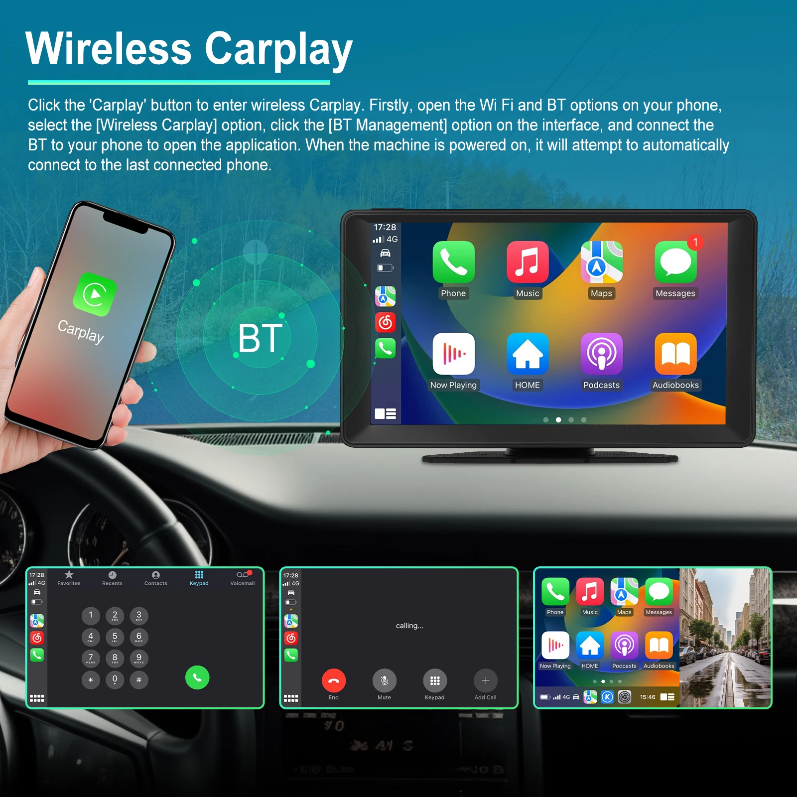 Автомобильный монитор Podofo 9 дюймов