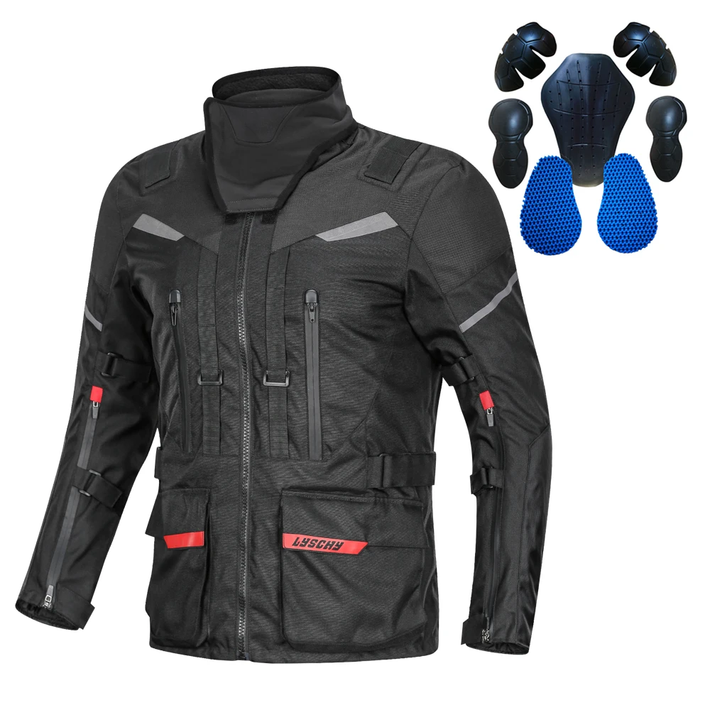 LYSCHY New Arrival Waterproof 3 in 1 Motorcycle Jacket Pants Clothing Suit Winter Keep Warm Motocross Motorbike Jacket S-5XL