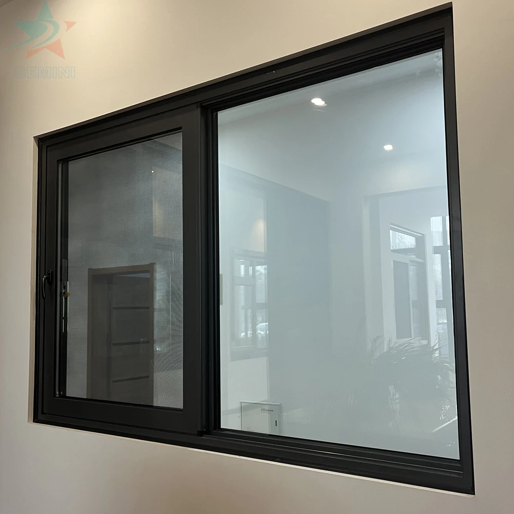 Window manufacturer double glazed 3 tracks sliding window aluminum sliding windows
