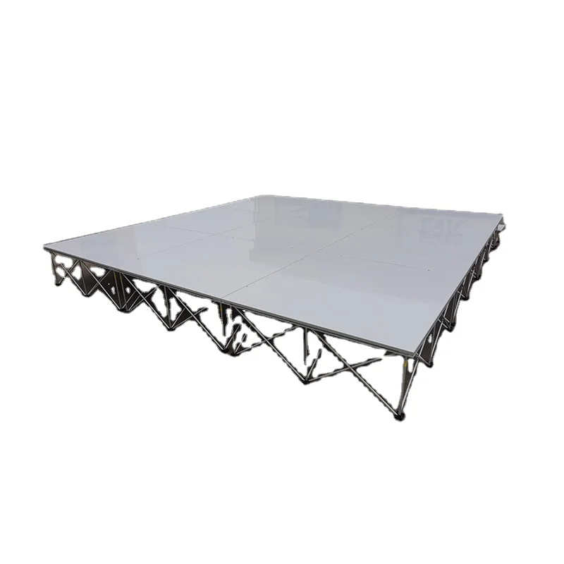 Portable stages for clubs and hotels aluminum stage deck for event Glossy white wedding stage