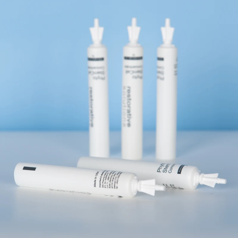 Custom 15ml-5ml skin whitening cream tube PE material skin care usage collapsible plastic tube with twist off