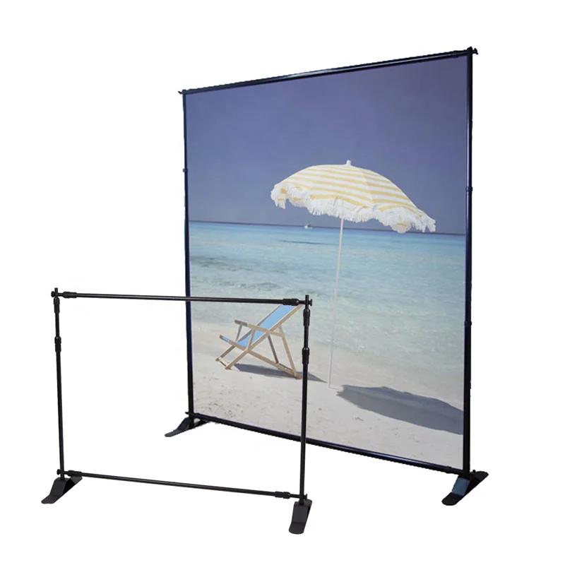 Custom Aluminum Material Display Background Frame Portable Adjustable Photo Backdrop Stand