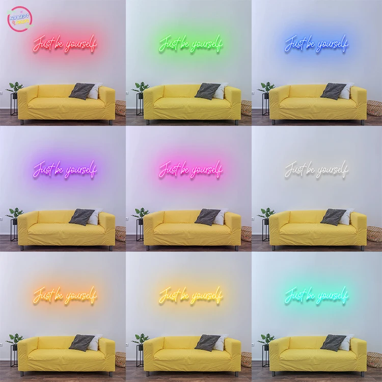 Koncept Drop Shipping 36inch Just be yourself  led light letter Neon Light Advertising Custom LED Neon Sign