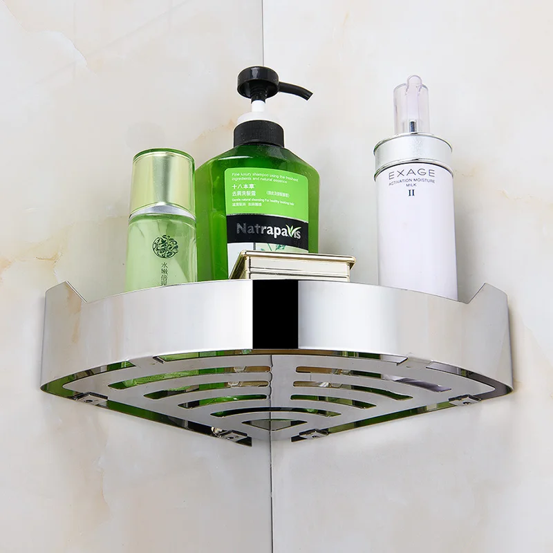 New style stainless steel wall rack shower corner bathroom shelf
