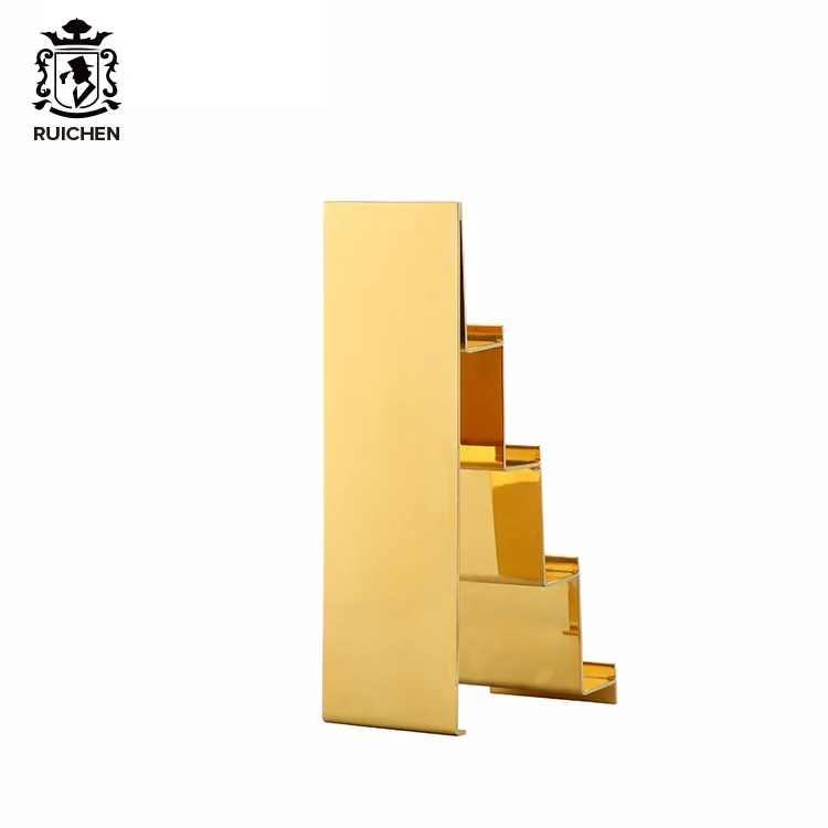 Unique Design Wallet Stand Titanium Gold Stainless Steel Wallet Display Rack  Wallet Display Stand