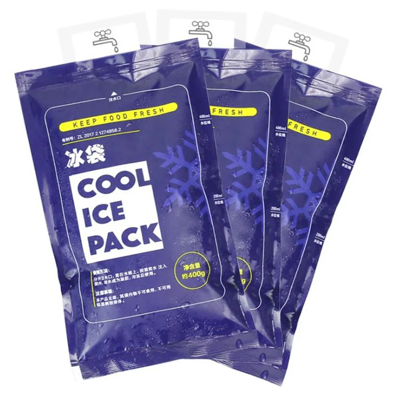 Wholesale 10 packs of 400ML upgraded cold insulation and water injection Ice Pack