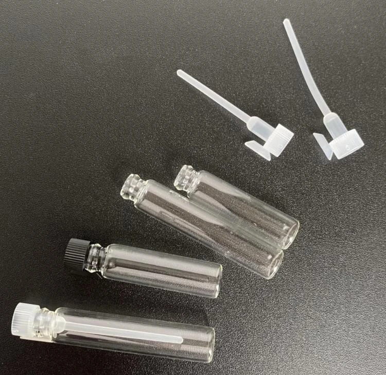 0.5ml 1ml 2ml 3ml 5ml mini glass perfume vial perfume sample vial tester bottle tube with applicator