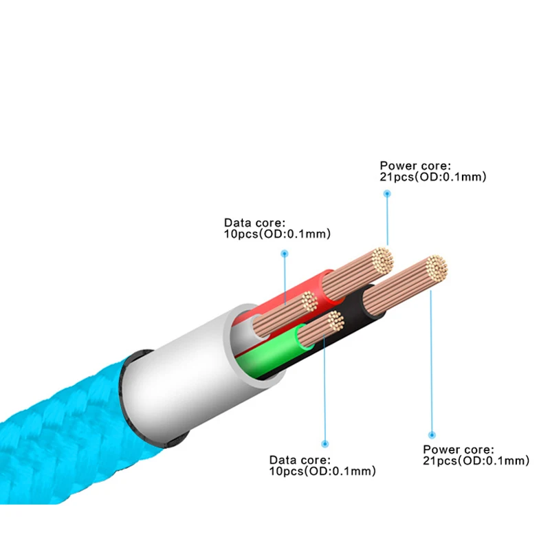 For iphone x xs xr xs max nylon braided fast charging cable, for iphone cable nylon