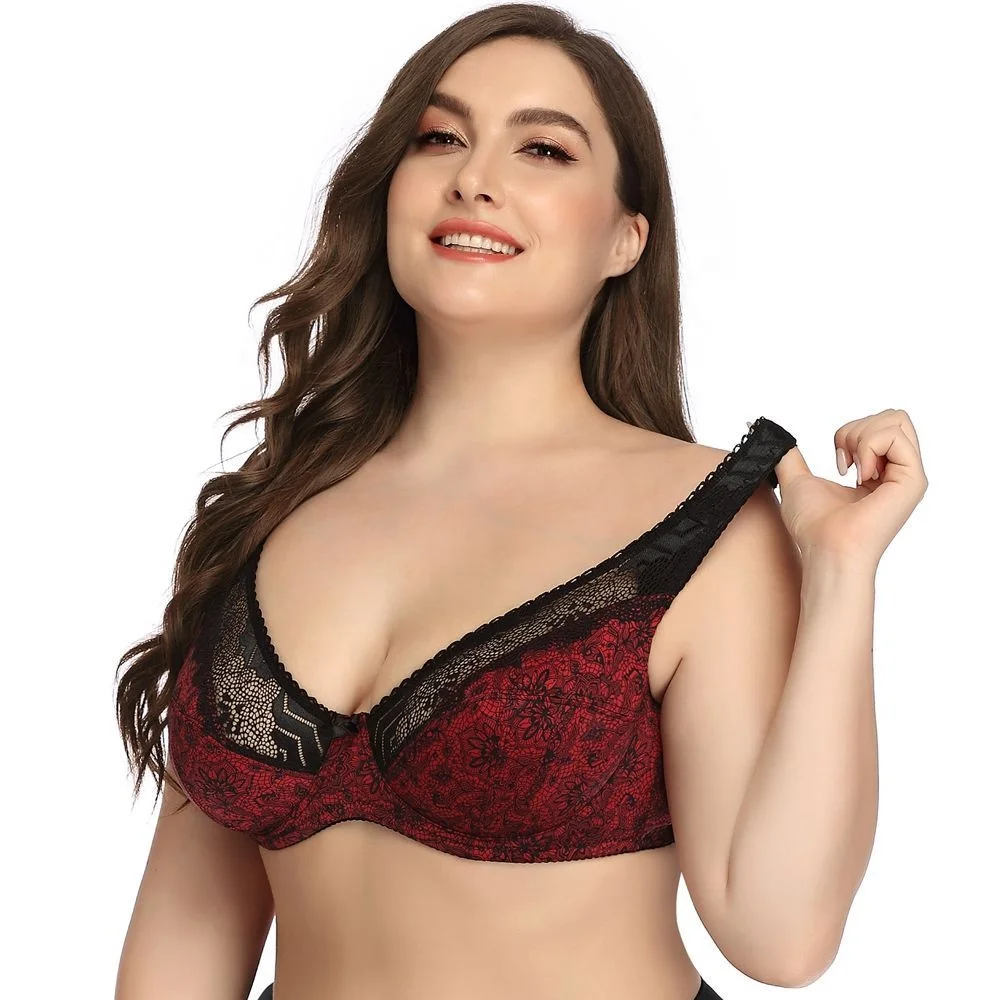 
2021 top quality Comfort Breathable under wire EFG Cup Super Large big Plus Size Bra for Oversized Women 