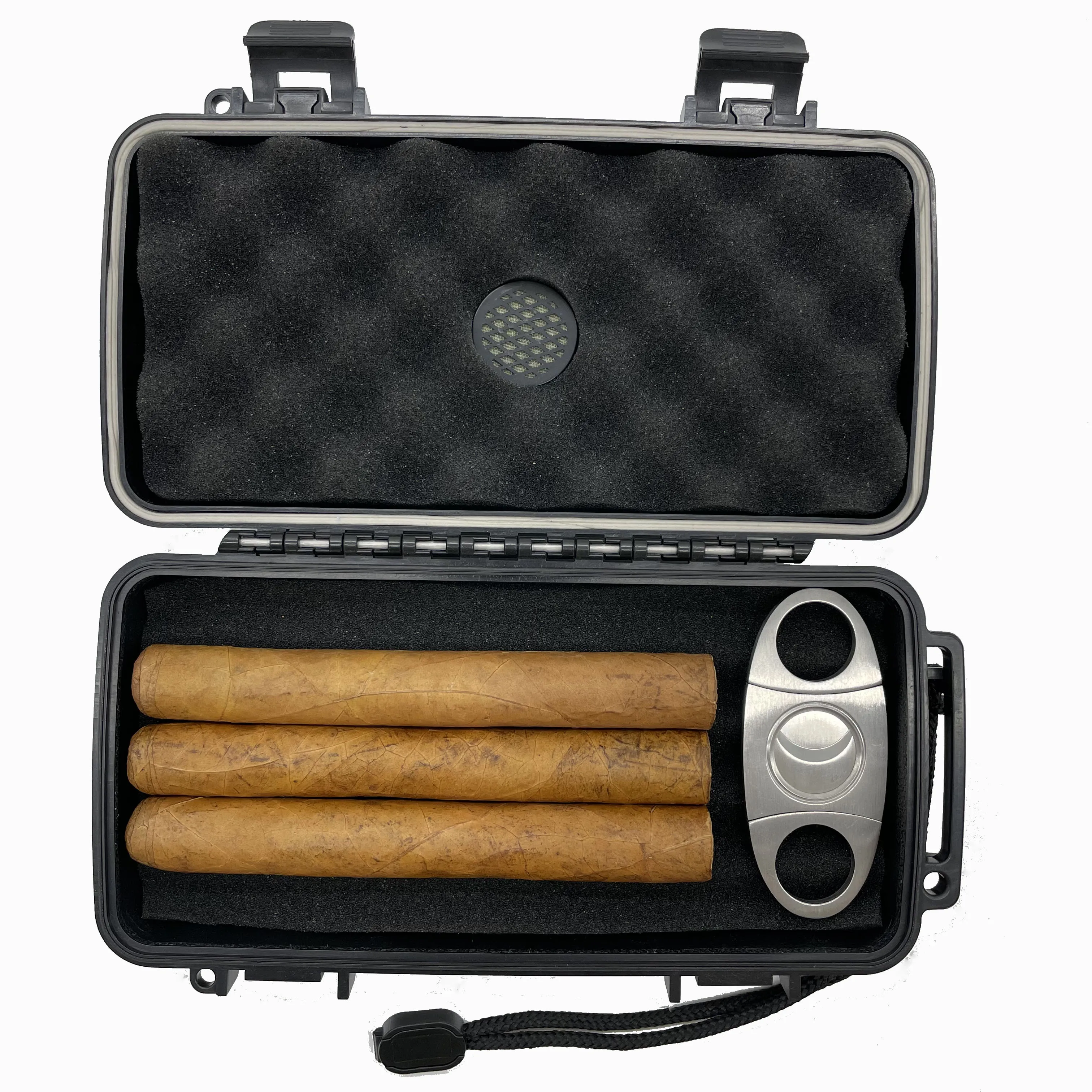 Popular design plastic cigar accessories box humidor travel cigar case cigar humidor box