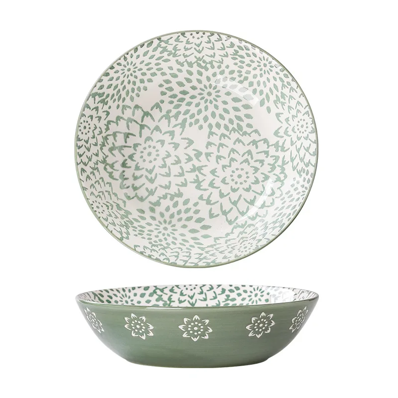 Most Popular Relief Ceramics Deeper Glaze Creative Personality Crockery Tableware Plate