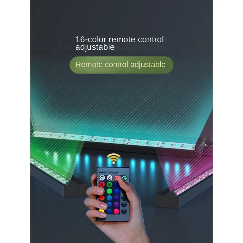 Remote control fish tank light led bubble light Oxygenated colorful aquarium light led Pond lamp