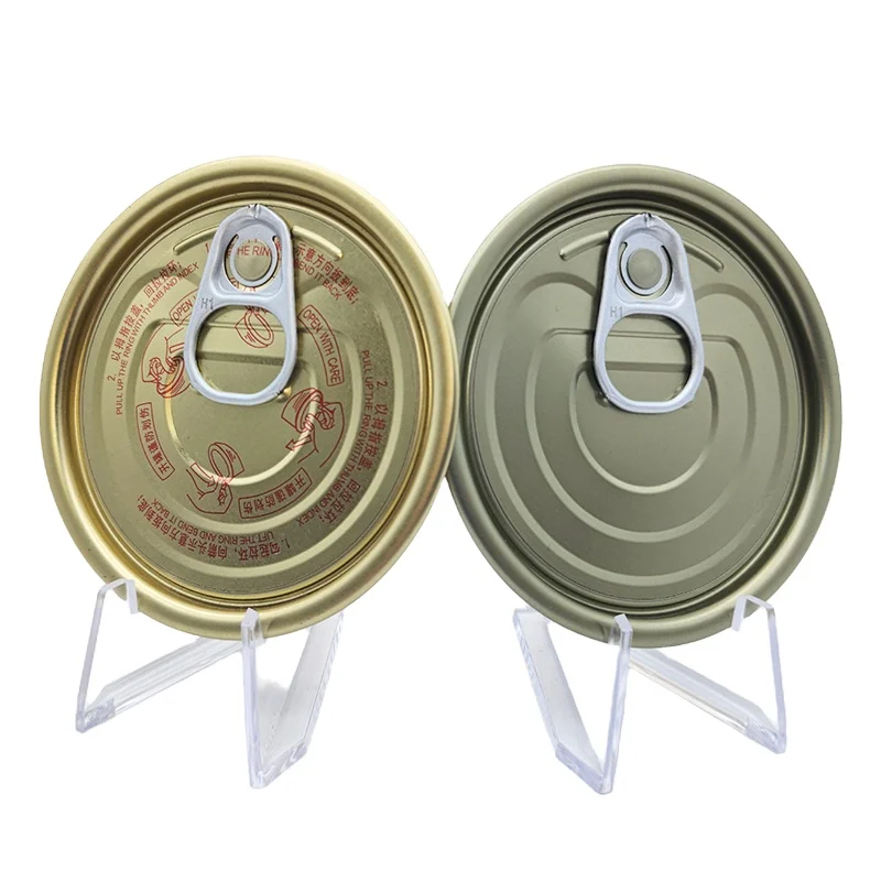 214# 70mm Tinplate/TFS EOE Coating Easy Open Door End Can Lid For Fish Meat Can Lid Round Lid Tin