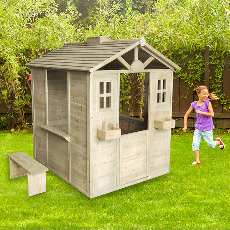 Discovery Sweetwater All Cedar Wooden Playhouse Children wooden playhouse with wide window