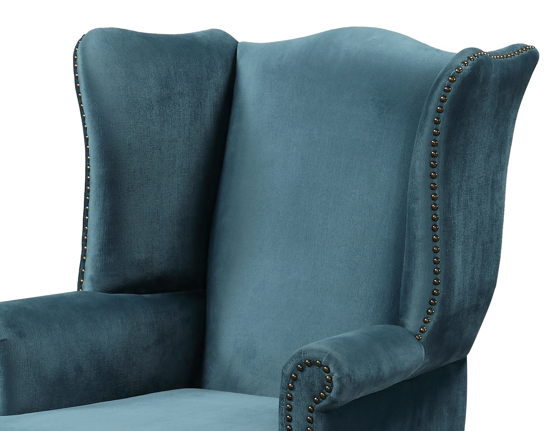 Бархатные стулья, тканевые ножки из массива дерева, кресло с крыльями, роскошное современное кресло с мягкой обивкой, синее кресло для гостиной Kd