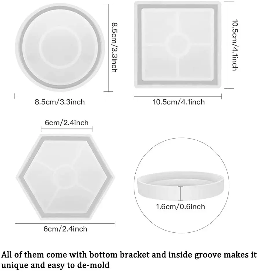 5 шт. набор силиконовых форм для подставки «сделай сам»