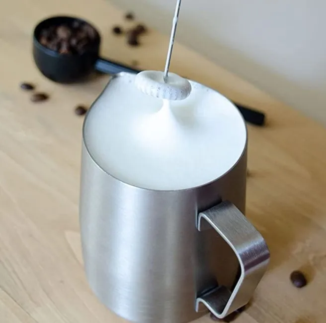 Handheld Foam Maker for Lattes - Battery Operated One - Button Whisk Drink Mixer for Coffee, Mini Foamer for Cappuccino, Matcha