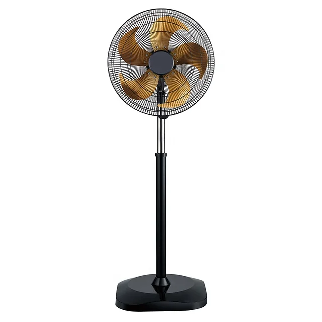 18 дюймов золотой алюминий 5 лезвий Портативный электрический коммерческий качающийся вентилятор стенд