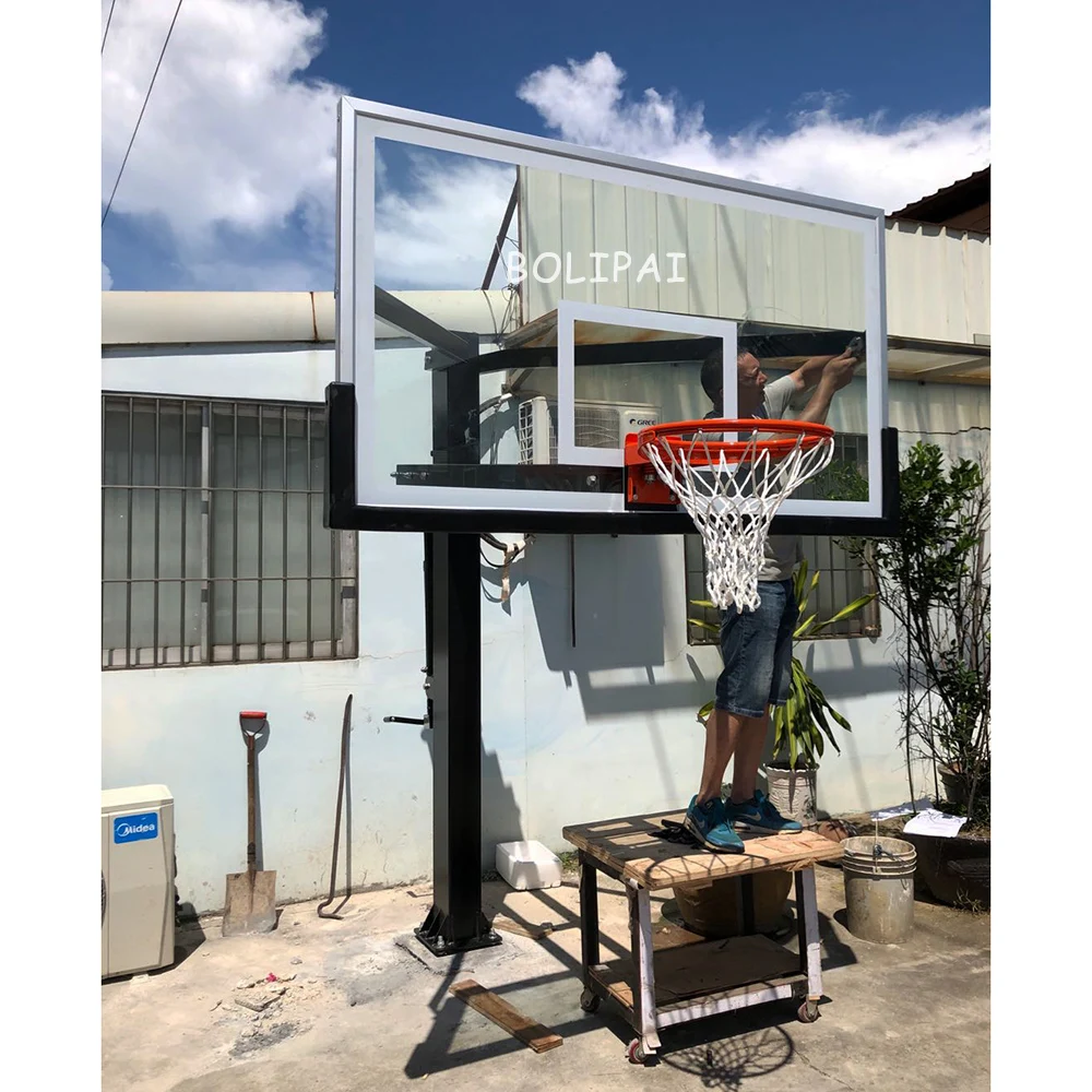 Professional InGround basketball hoop outdoor basketball hoop stands with backboard
