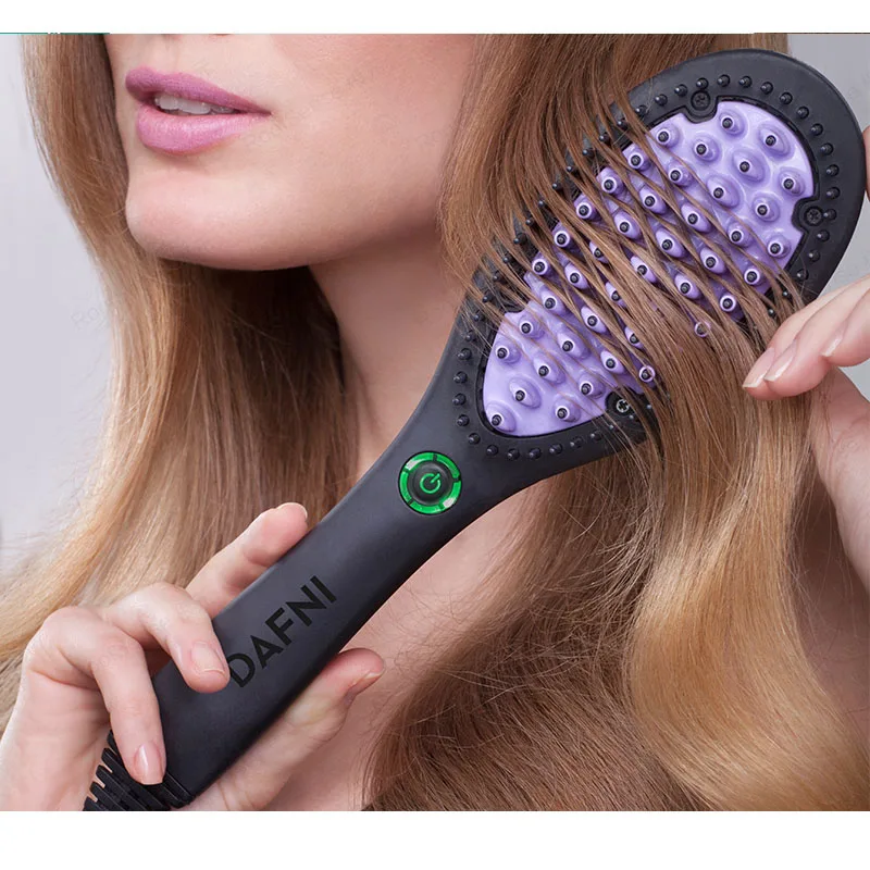 
2 in 1 ptc heating ionic brush hair straightener hair brush straightener comb 
