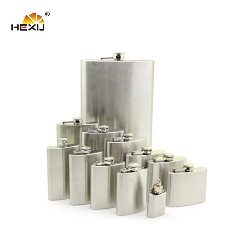 
Stainless Steel Single Wall Sanding Sliver 7oz Jim Beam Welding Hip Flask 