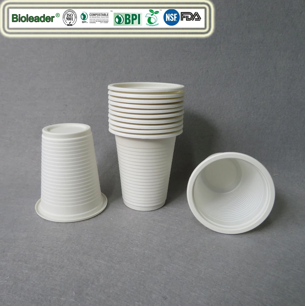 100% Biodegradable Eco-Friendly Biodegradable Cornstarch CPLA Plastic Cups for Hot Cold Drinks