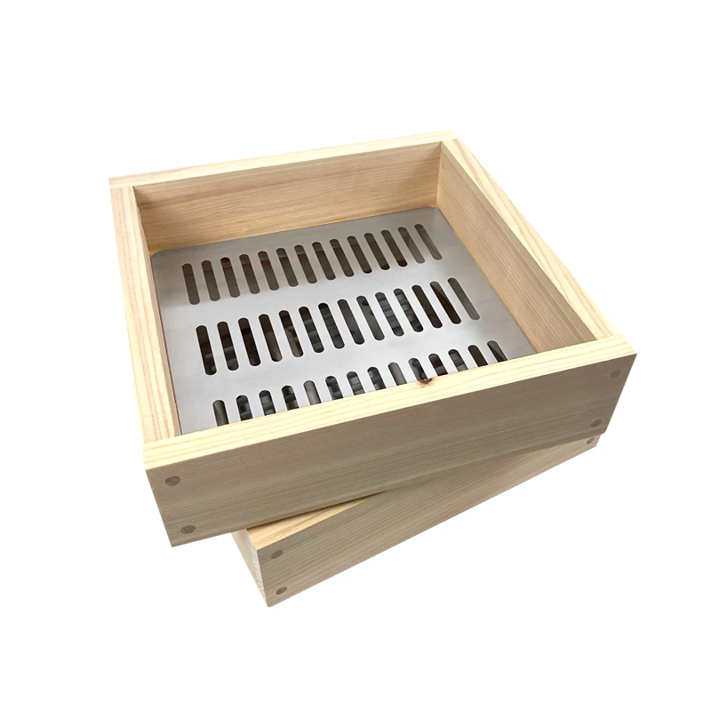 Korean bbq cookware wood style food container with new design