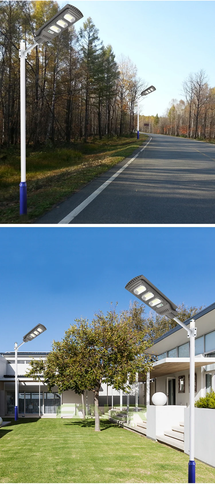 Easy install all in one solar led street light IP65 outdoor ABS housing with pole wholesale led prices list