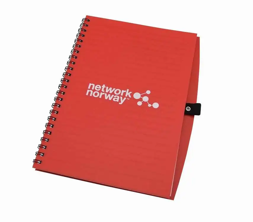 Profession notebook factory customization PP Cover coil notepad double coil notepad with pen holder PP cover spiral notebook