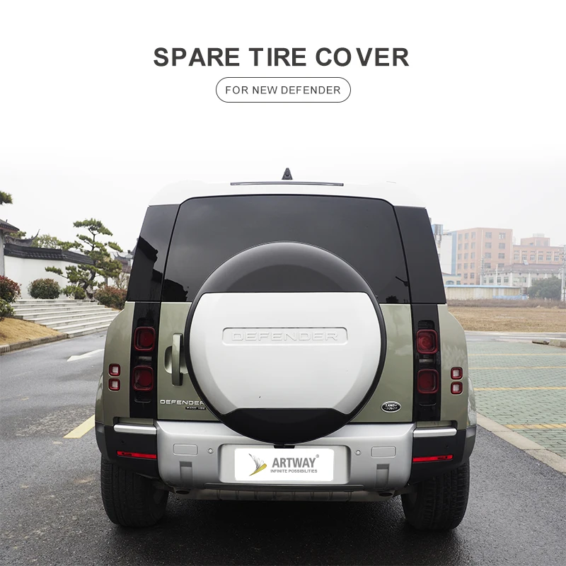  Серебряная крышка запасного колеса для Land rover Defender 90