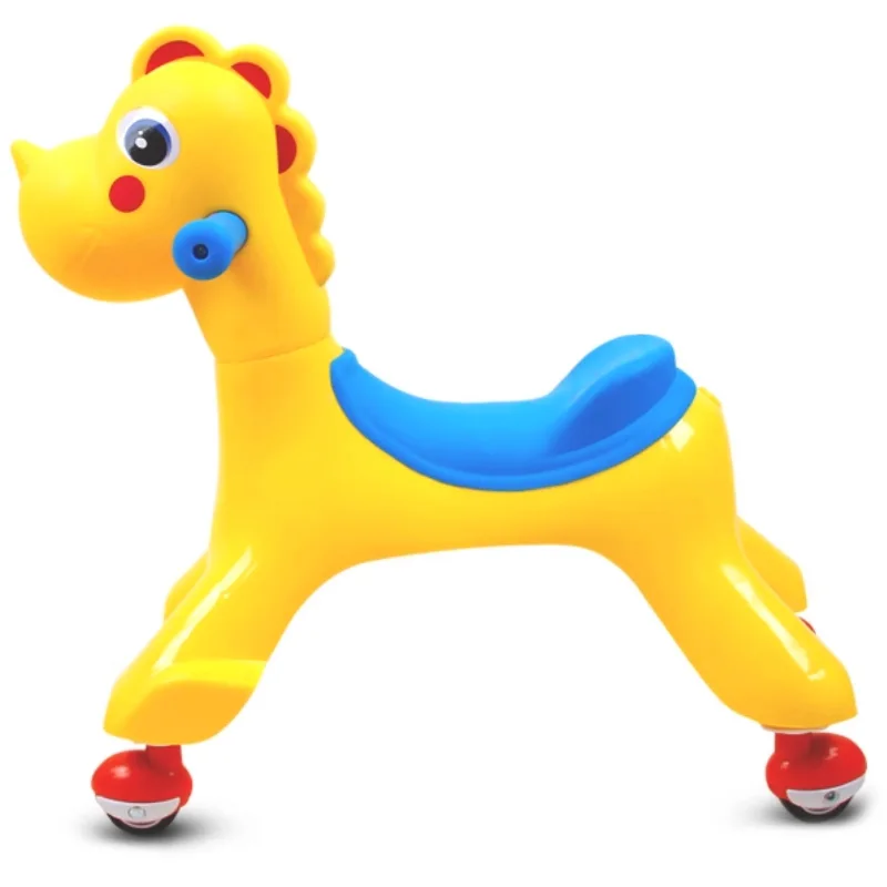 Plastic Toy Baby Sliding Scooter Universal Wheel Silent Baby Riding Scooting Car Children Kids Balance Bike With Music Light