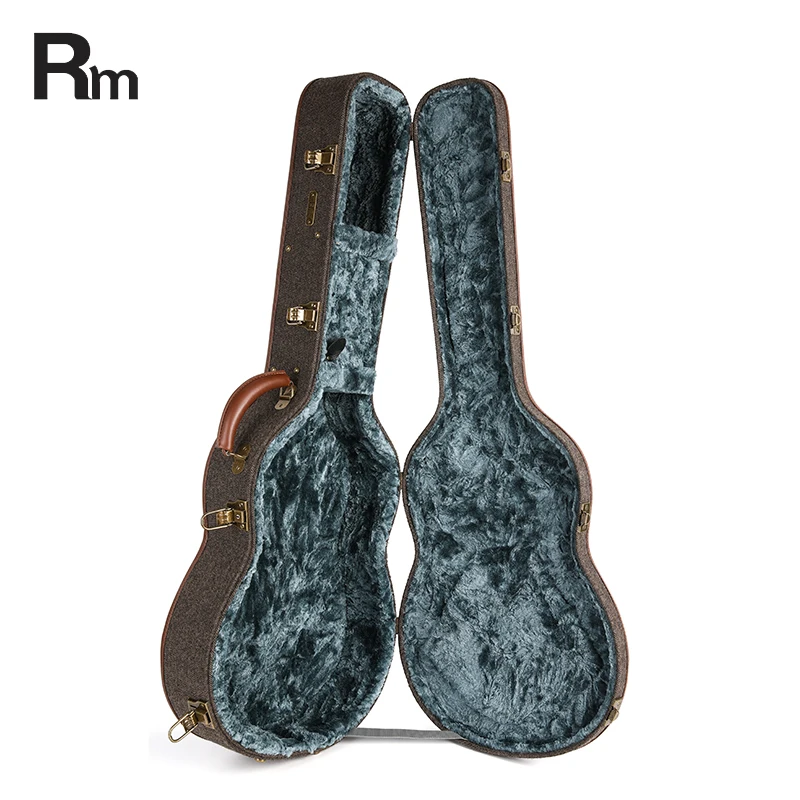 Durable Classical Guitar Hard Case Wooden Luxury Velvet Instrument Bags&Cases Portable Hard Case for Guitar
